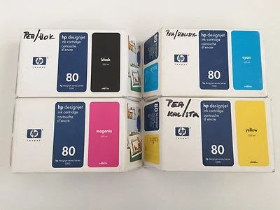 hp designjet 80 schwarz satz set hp c4871a c4846a c4847a hp designjet 1050 1055 - Bild 1 von 4