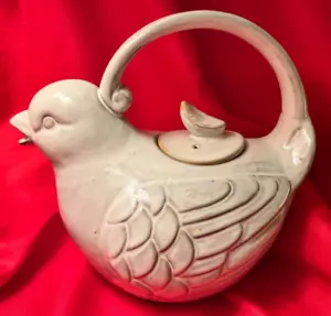 Tetera de gres para pájaros WORLD MARKET NUEVA - Imagen 1 de 5