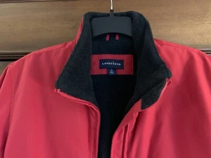 Lands End Polartec Aircore 200 Jacke Mantel Small rot Fleece gefüttert Full Zip - Bild 1 von 5