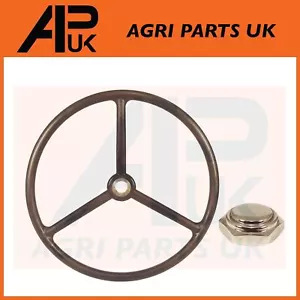 Fine Spline Steering Wheel & Chrome Nut Kit for Fordson Dexta Super Tractor - Picture 1 of 4
