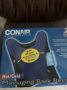 Conair Hot/Cold massaging Back Rest NEW. Home & Car adapters. Remote control - Picture 1 of 4