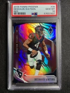 2018 Panini Phoenix Red #39 Deshaun Watson /299 PSA 10 Gem Mint Houston Texans - Picture 1 of 2