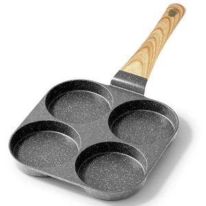 Non Stick Egg Pan 4-Cup Granite Omelette Pan Skillet for Breakfast Pancake Pa... - Picture 1 of 7