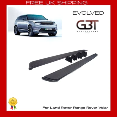 SIDE STEPS RUNNING BOARDS RANGE ROVER VELAR ALL BLACK ALUMINIUM ALL BLACK - Image 1 of 4