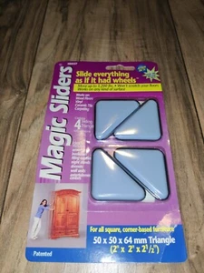 Magic Sliders 2x2x2-1/2 Inch Triangle Self Adhesive Furniture Glide 4-Pack - Picture 1 of 4