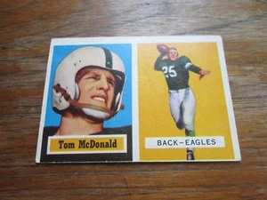 1957 TOPPS FOOTBALL  CARD  of HOFER #124 TOM McDONALD- NICE SHAPE - Picture 1 of 2