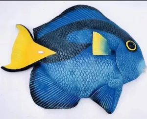 Figura realista decoración pez espiga azul, figura, realista, estatuilla, réplica, - Imagen 1 de 2