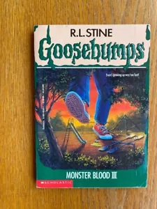 R.L. Stine Goosebumps # 29 Monster Blood III SIGNED Very Good 1st PBO ed SC - Picture 1 of 5