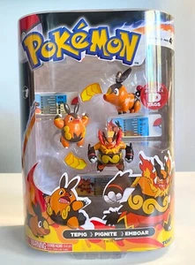 Tepig Pignite Emboar Figure XY Pokémon Toy TOMY 2013 - New Sealed - Picture 1 of 4