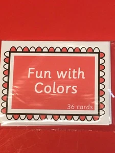 Preschool Learning Fun with Colors - FUN WITH LEARNING FLASH CARDS - Picture 1 of 2