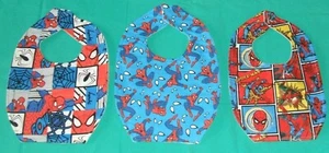 .NEW CUTE Handmade BABY CHILD BIB Super Heroes SPIDERMAN spider man - Picture 1 of 4