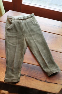 Schöne echte dunkelgrüne 3/4 Hirsch-Lederhose in ~D 34/36 / recht lange Beine - Bild 1 von 17