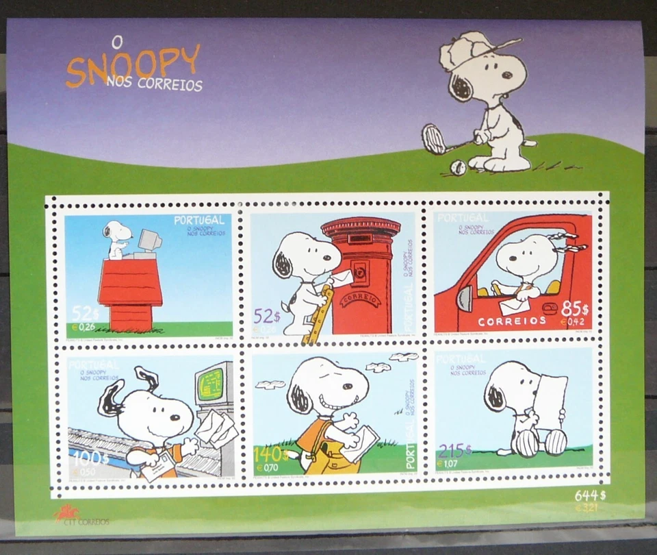 Portugal Miniature Sheet - Cartoons - Snoopy_2000 - MNH. - Image 1 of 1