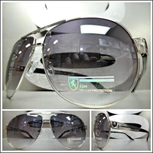 Men or Women Classic Vintage Retro Style SUN GLASSES Classy Silver & Black Frame - Picture 1 of 7