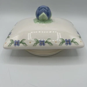 Pfaltzgraff SUMMER BREEZE CANISTER LID ONLY ~ fits square floral canisters EUC - Picture 1 of 6