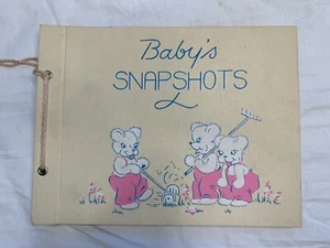 Álbum de recortes vintage para bebés sin usar libro foto instantánea álbum de recortes osos kitsch - Imagen 1 de 4