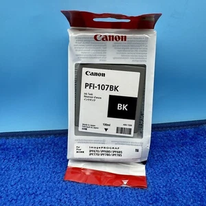 Canon PFI-107 Black Standard Yield Ink Cartridge (6705B001) 03-2024 - Photo 1/1