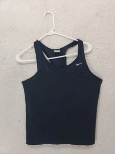 Nike Girls Top Extra Large Black Cotton Blend Sleeveless Racerback Active Tank - Picture 1 of 17