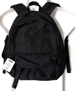 Mochila Victoria's Secret ROSA Hiedra Clásica Lona Negra Correas Ajustables - Imagen 1 de 10