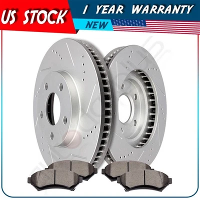 Rotores de freno delanteros y pastillas de cerámica para Buick CADILLAC DEVILLE OLDSMOBILE AURORA Foto 1 de 4