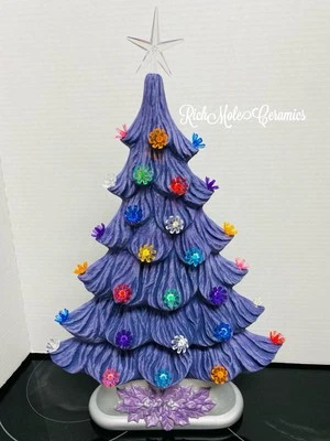 Árbol de alféizar de ventana, árbol fresco de 16 pulgadas, púrpura, flor Foto 1 de 3