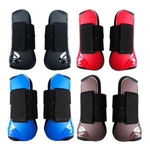 Horse Leg Boots Fetlock Boots Front Hind Leg Tendon Protect Equestrian, PU Shell - Picture 1 of 46