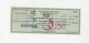 PHIL SPECTOR Record Producer. John Lennon Beatles -SIGNED AUTOGRAPHED CHECK- - Picture 1 of 5