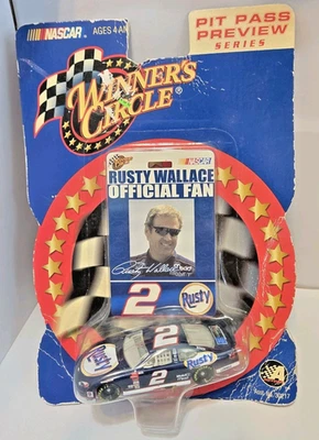 NASCAR 2002 Winners Circle Rusty Wallace #2 Car Pit Pass Preview 1:64 Die cast - Image 1 of 4