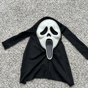 Spirit Halloween Scream Ghost Face Mask Hood w/ Strap - Picture 1 of 6