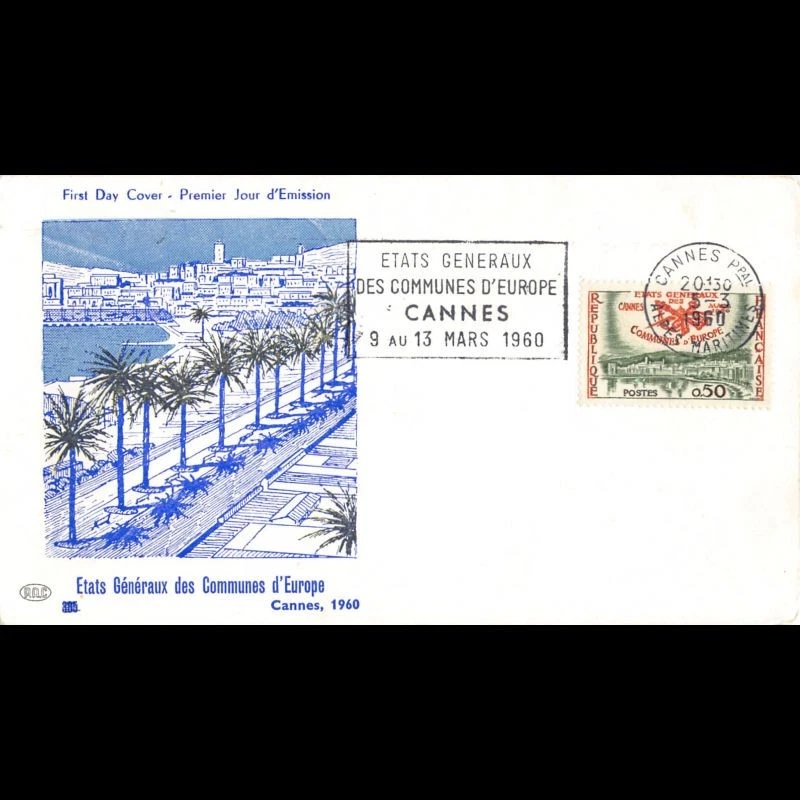 FDC PAC - Etats généraux des communes d'europe - oblit Cannes 5/3/60 - Photo 1/1