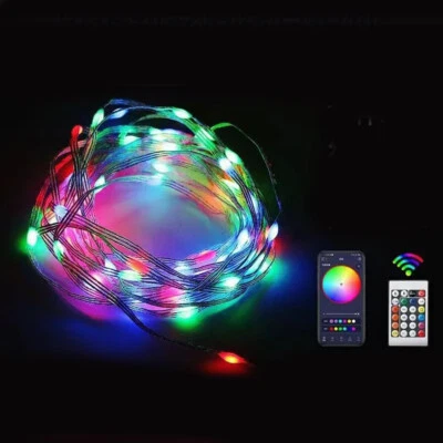 USB 5/10/20m RGBIC APP bluetooth Pixel WS2812B LED String Light Addressable IC - Image 1 of 4