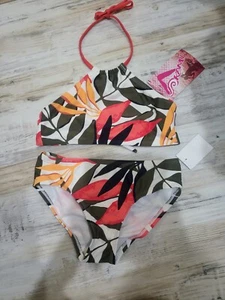 KANU SURF Girls' Mahina UPF 50+ Sport Halter Bikini 2-Piece Swimsuit NWT size 7 - Picture 1 of 2