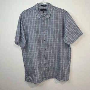 Mens Linen Shirt XXL Brandini Short Sleeve Button-Down 100% Linen Summer blue - Picture 1 of 4
