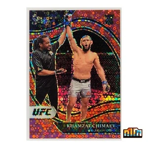 Khamzat Chimaev 2021 RC Rookie UFC Panini Select Red Disco Prizm 199 Octagonside - Picture 1 of 7