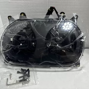 Letric Lighting Double-Barrel 5.75" Black Chrome LED Headlight Harley FLTR 15+ - Foto 1 di 8