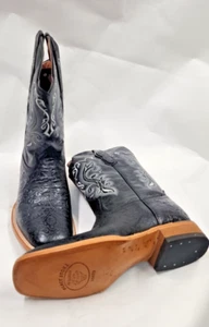 Men Genuine Cowhide Leather Rodeo Western Square toe Boots Handcrafted - Picture 1 of 3