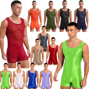 Men's Athletic Supporters Wrestling Singlet Leotard Bodysuit Pouch Boxer Shorts - Picture 1 of 203