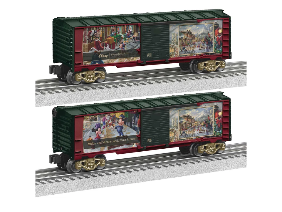 Lionel 2428150 Thomas Kinkade Disney Mickey Candy Cane Boxcar Toy Train O Gauge - Image 1 of 1