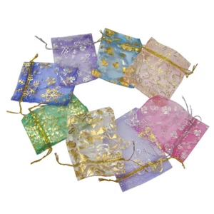 Organza Gift Bags Favour Jewellery Wedding Drawstring Gift Pack 7cm x 9cm - Picture 1 of 17