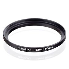 RISE(UK) 52mm-55mm 52-55 mm 52 to 55 Step Up Ring Filter Adapter black