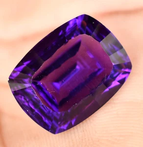 18.55 Ct Natural Purple Amethyst Untreated Certified loose Gemstone from Uruguay - Foto 1 di 7