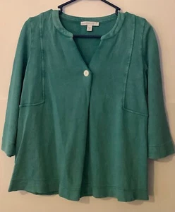 J.Jill Pure Jill Organic Cotton  French Terry Tunic Pullover XS Petite Free Ship - Picture 1 of 3