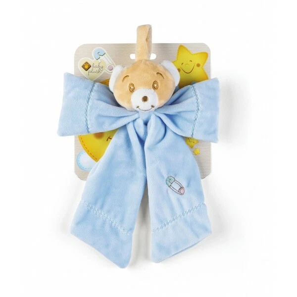 Plush & Company 07427 Peluche BABYCARE ORSETTO AZZURRO FIOCCO NASCITA - L. 24 CM