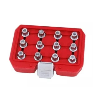 VW VAG Locking Wheel Nuts Stud 12pc Socket Set Multi Ribe Spline Kit (CT4227) - Picture 1 of 3