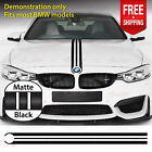 Fits BMW Engine HOOD BONNET Rally Triple Line Decal Vinyl Stickers MATTE BLACK