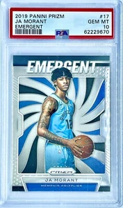2019-20 Panini Ja Morant Prizm Rookie Card RC Emergent PSA 10 Memphis Grizzlies - Picture 1 of 3