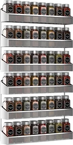 2 Pack Spice Rack Organizer, 3 Tier Counter-Top Stand or Wall Mounted Storage Ra - Picture 1 of 8