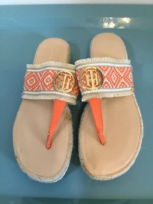 Tommy Hilfiger Mujer Tela Nazia Punta Abierta Informal Tobogán Talla 8 1/2 M Foto 1 de 4