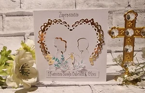 Twins First Holy Communion invitation Zaproszenia na Pierwsza Komunie Swieta x - Picture 1 of 5