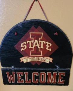 Iowa State University Cyclones Slate Welcome Sign 12x13, ISU - Picture 1 of 12